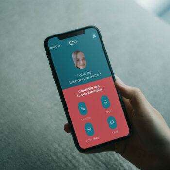 bluon | schermata di assistenza al bimbo smarrito