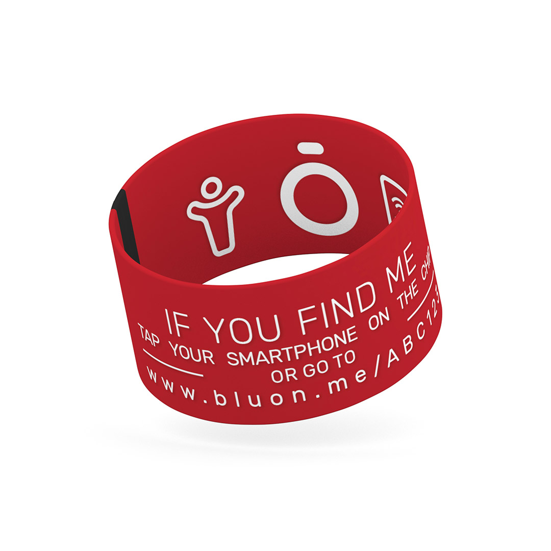 bluon.me smart wristband - Ruby Red