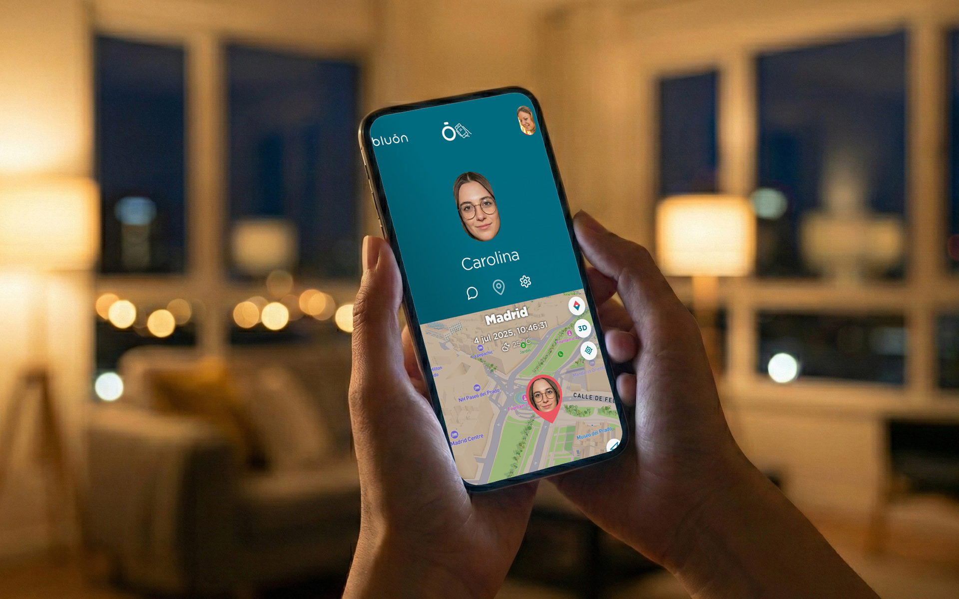 Mapa con posición GPS enviada por notificación